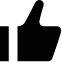 black thumb-up icon