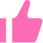 hotpink thumb-up icon